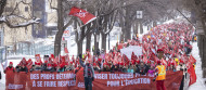 Les profs de l'Alliance en manifestation