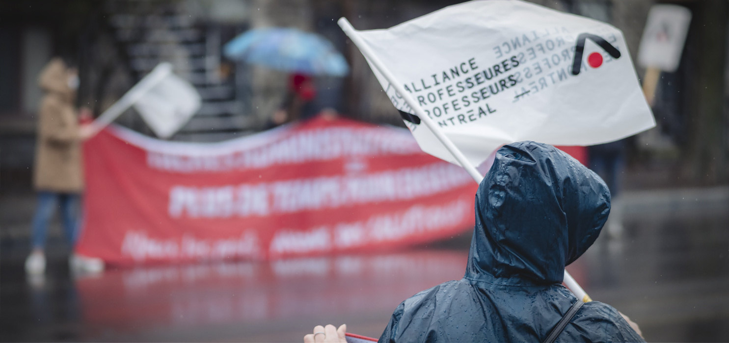 Membres en manifestation
